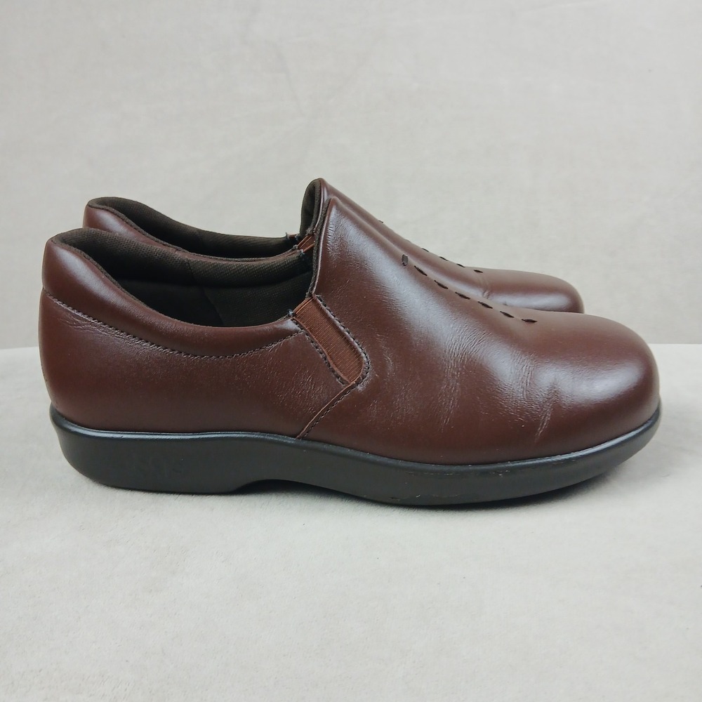 SAS VIVA Tripad Comfort Shoes Womens Brown Leather Slip On Size 7